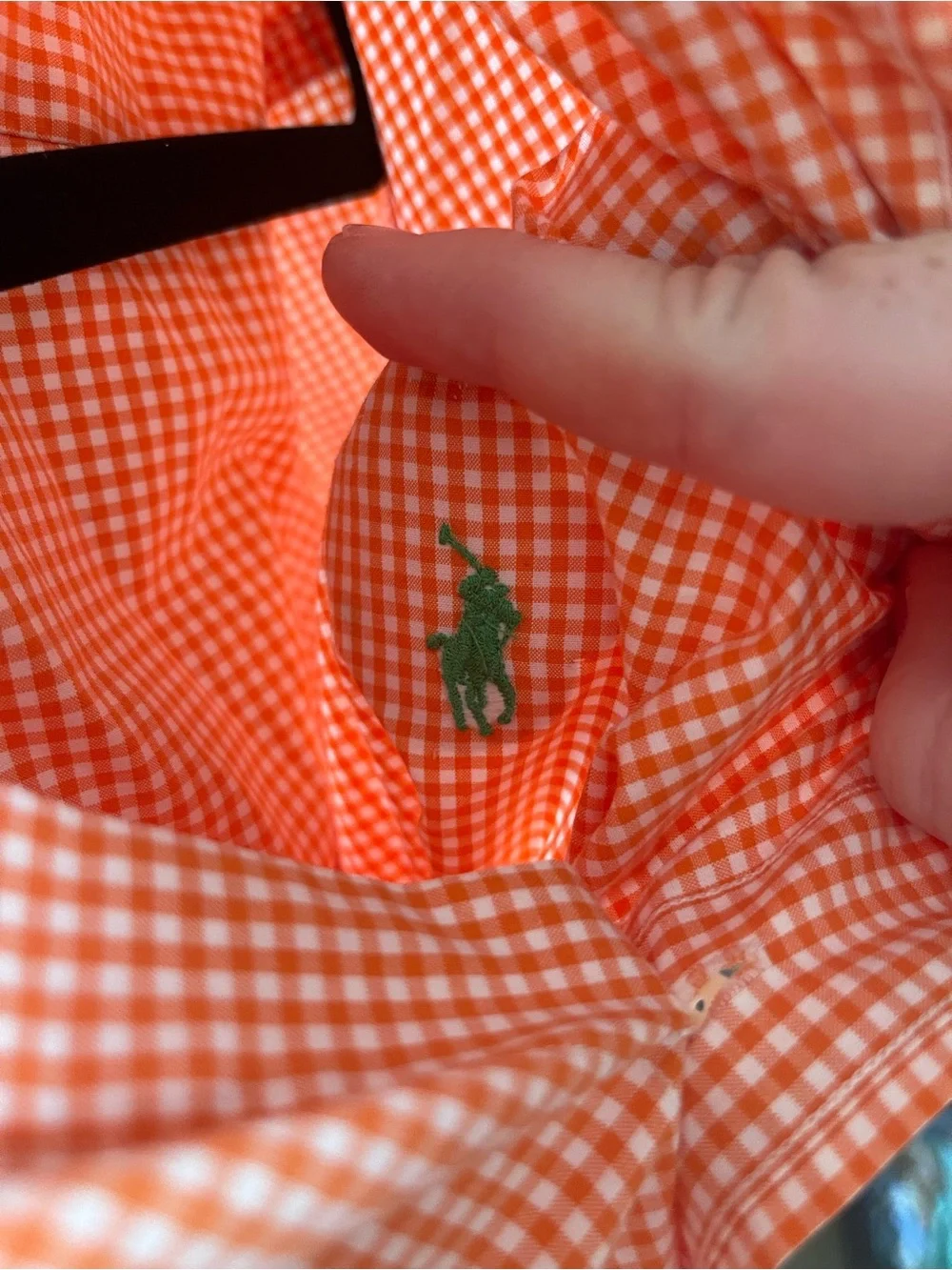 Polo Ralph Lauren Clemson Tigers Orange Gingham Button Down Shirt Mens 17 32/33